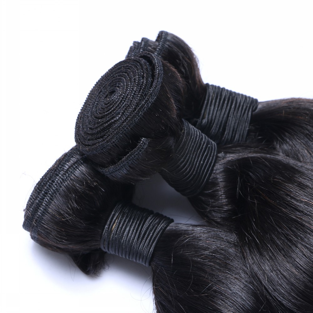 Remy hair extensions cuticle aligned hair loose wave bundles YL035